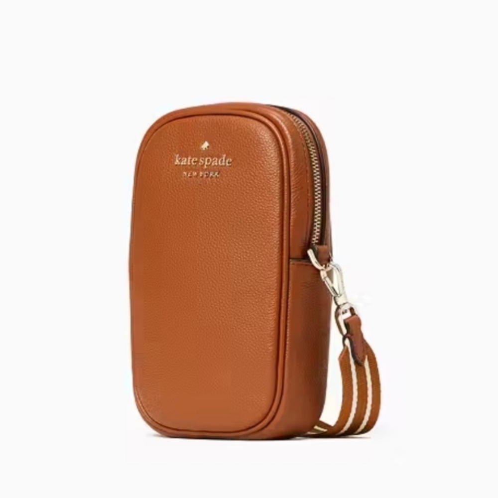 NWT Kate Spade Rosie North South Leather Warm Gingerbread Crossbody Bag - Picture 7 of 12
